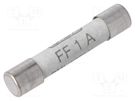 Fuse: fuse; ultra rapid; 1A; 1kVAC; ceramic,cylindrical; 6.3x32mm SIBA