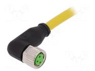 Cable: for sensors/automation; M8; PIN: 3; angled; 3m; plug; 60VDC MURRELEKTRONIK