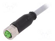 Cable: for sensors/automation; M8; PIN: 3; straight; 5m; plug; 60VDC MURRELEKTRONIK