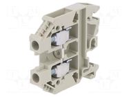 Splice terminal: rail; 41A; 1kV; screw terminal; grey; 6mm2; ways: 1 WIELAND