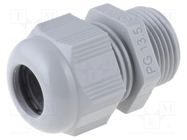 Cable gland; PG7; IP68; polyamide; dark grey; HELUTOP HT-PG HELUKABEL