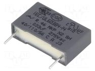 Capacitor: polypropylene; X2; R46; 33nF; 560VDC; 275VAC; 18x5x11mm KEMET