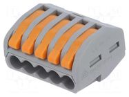 Quick splice; 24A; 450V; for cable; spring clamp; grey; 0.2÷2.5mm2 DEGSON ELECTRONICS