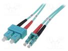 Fiber patch cord; OM3; LC/UPC,SC/UPC; 5m; Optical fiber: 50/125um DIGITUS