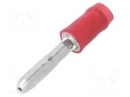 Terminal: round; male; Ø: 3mm; 0.5÷1.5mm2; crimped; for cable; red TE Connectivity