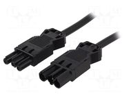 Cable; male,female; 250V; black; GESIS; 16A; 1x3; 4m; ways: 3 WIELAND