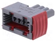 Connector: automotive; plug; female; JPT; PIN: 4; for cable; grey TE Connectivity