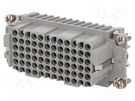 Connector: HDC; female; PIN: 72; 72+PE; size 6; w/o contacts; 250V TE Connectivity