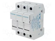 Fuse holder; 10.3x38mm; for DIN rail mounting; 30A; 600VAC; FSO SCHURTER