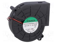 Fan: DC; blower; 12VDC; 97x95x33mm; 92.93m3/h; 63.2dBA; 6800rpm SUNON