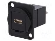 Adapter; USB C socket-front,USB C plug-back; FT; USB C; metal CLIFF