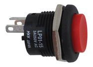 SWITCH, PUSHBUTTON, NON-ILLUMINATED, SPDT, 3A, RED