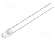 LED; orange (orange peach); 3mm; 30°; Front: convex; 2.8÷3.6VDC OPTOSUPPLY