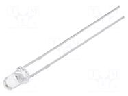 LED; pink; 3mm; 4200÷5800mcd; 30°; Front: convex; 2.9÷3.6VDC OPTOSUPPLY