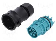 Connector: circular; plug; RST; female; PIN: 5; 250V; silver plated WIELAND