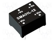 Converter: DC/DC; 1W; Uin: 21.6÷26.4V; Uout: 9VDC; Iout: 110mA; THT MEAN WELL