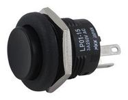 SWITCH, PUSHBUTTON, NON-ILLUMINATED, SPDT, 3A, BLACK