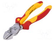 Pliers; side,cutting,insulated; chromium plated steel; 200mm WIHA