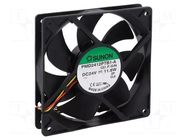 Fan: DC; axial; 24VDC; 120x120x25mm; 254.84m3/h; 54dBA; ball; 24AWG SUNON