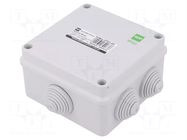 Enclosure: junction box; X: 129mm; Y: 129mm; Z: 61mm; IP55; grey ELEKTRO-PLAST NASIELSK