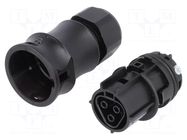 Connector: circular; socket; RST; female; PIN: 3; 250V; 20A; 6÷10mm WIELAND