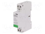 Contactor: 2-pole installation; 25A; 24VAC,24VDC; NC x2; IKD ISKRA
