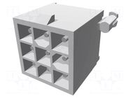 Connector: wire-board; socket; male; PIN: 9; 600V; straight; THT TE Connectivity