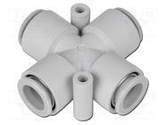 Push-in fitting; -1÷10bar; polypropylene; -5÷60°C SMC