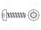 Screw; 2.5x10; Head: cheese head; Torx®; TX08; hardened steel BOSSARD