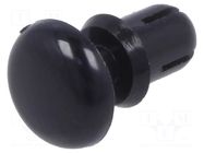 Rivet; polyamide; L.rivet: 4.5mm; black; dismountable,push-in DREMEC