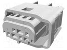 Connector: rectangular; MQS; plug; female; w/o contacts; PIN: 4 TE Connectivity