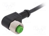 Connection lead; M12; PIN: 4; angled; 15m; plug; 30VAC; 4A; -20÷80°C MURR ELEKTRONIK