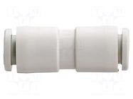 Push-in fitting; straight,inline splice; -1÷10bar; -5÷60°C SMC