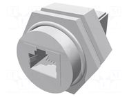 Connector: RJ45; coupler; PIN: 8; Cat: 5e; shielded; 8p8c; IP67 TE Connectivity