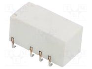 Relay: electromagnetic; DPDT; Ucoil: 24VDC; Icontacts max: 2A; SMD OMRON Electronic Components