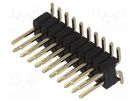 Pin header; pin strips; male; PIN: 20; vertical; 1.27mm; SMT; 2x10 CONNFLY