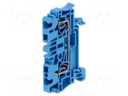 Splice terminal: rail; 2.5mm2; ways: 1; terminals: 2; blue; wemid WEIDMÜLLER