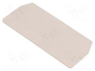 End/partition plate; beige; wemid WEIDMÜLLER