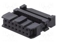 Connector: IDC; plug; female; PIN: 14; with cable clamp; IDC; 1.27mm AMPHENOL COMMUNICATIONS SOLUTIONS