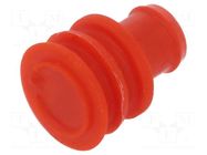Sealing pin; red; Superseal 1.5; Øout: 6.1mm; Øhole: 5.5mm TE Connectivity