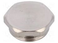 Protection cap; metal; Thread: M20; Spanner: 22mm; with seal HARTING