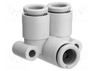 Push-in fitting; angled 90°; -1÷10bar; polypropylene; -5÷60°C SMC