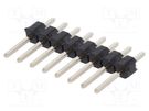 Pin header; pin strips; male; PIN: 8; straight; 2.54mm; THT; 1x8 CONNFLY