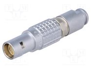 Connector: circular; 0B; plug; female; PIN: 5; soldering; for cable LEMO