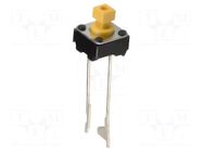 Microswitch TACT; SPST-NO; Pos: 2; 0.05A/24VDC; THT; none; 1.47N OMRON Electronic Components