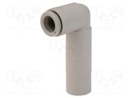 Push-in fitting; angled 90°,reductive; -1÷10bar; polypropylene SMC