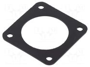 Socket gasket; flange (4 holes); size 18; 97,MS/DS AMPHENOL