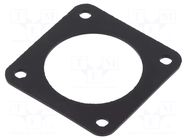 Socket gasket; flange (4 holes); size 18; 97,MS/DS AMPHENOL