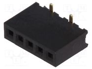 Connector: pin strips; socket; female; PIN: 5; straight; 1.27mm; SMT CONNFLY