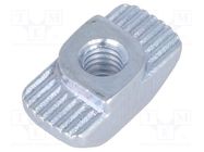 Nut; for profiles; Width of the groove: 8mm; steel; zinc; T-slot ELESA+GANTER